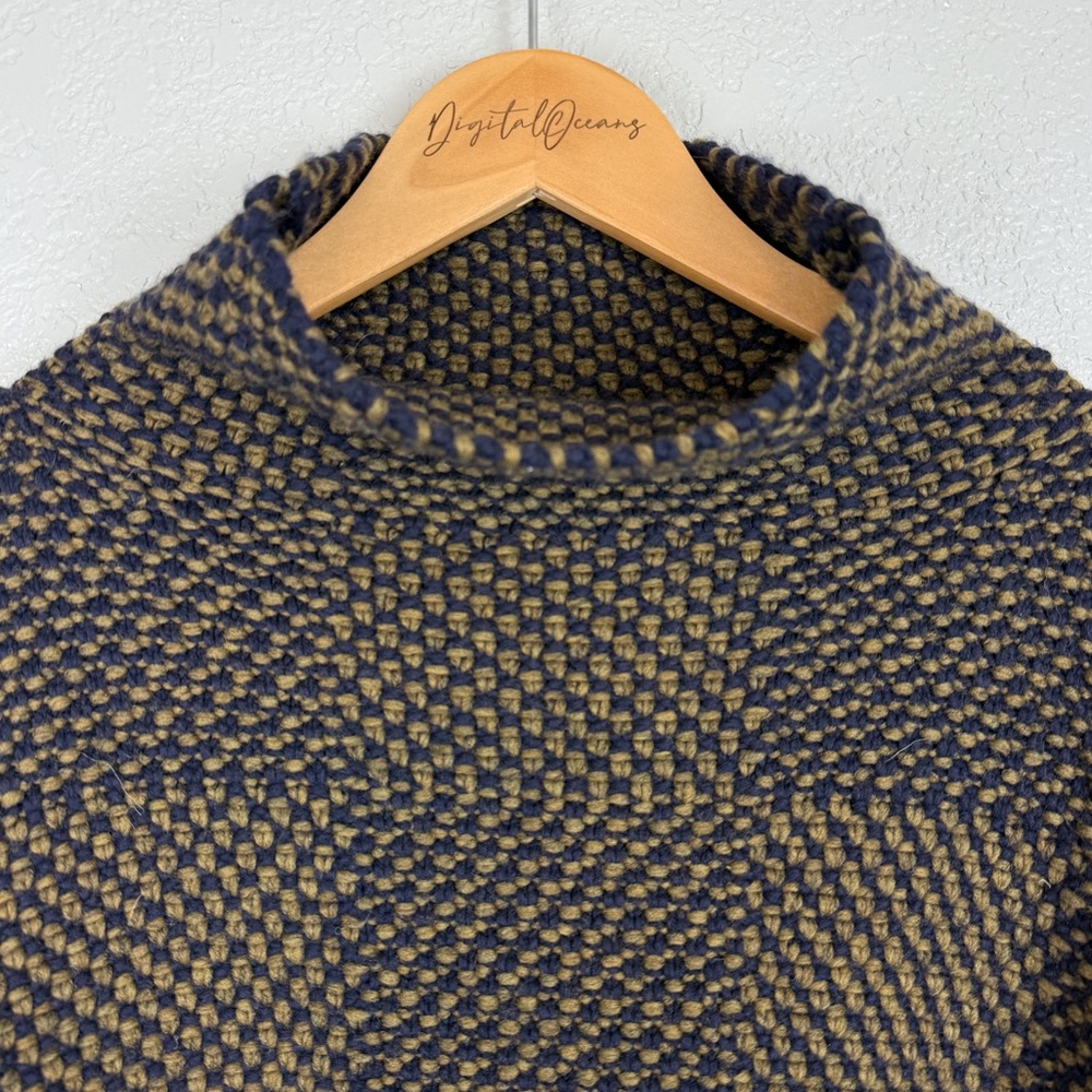 Irish 100% Wool Knit Poncho Cape XS/S Donegal Ireland EUC Wool Soft Blue Green - Picture 3 of 13